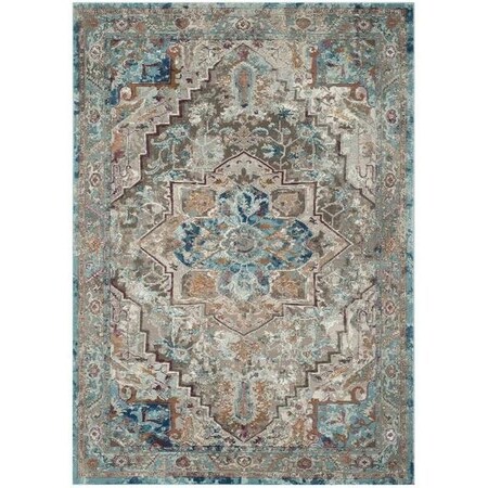 Safavieh 2 x 6 ft. TraditionalAria Power Loom Woven Area RugBeige & Blue ARA119E-26
